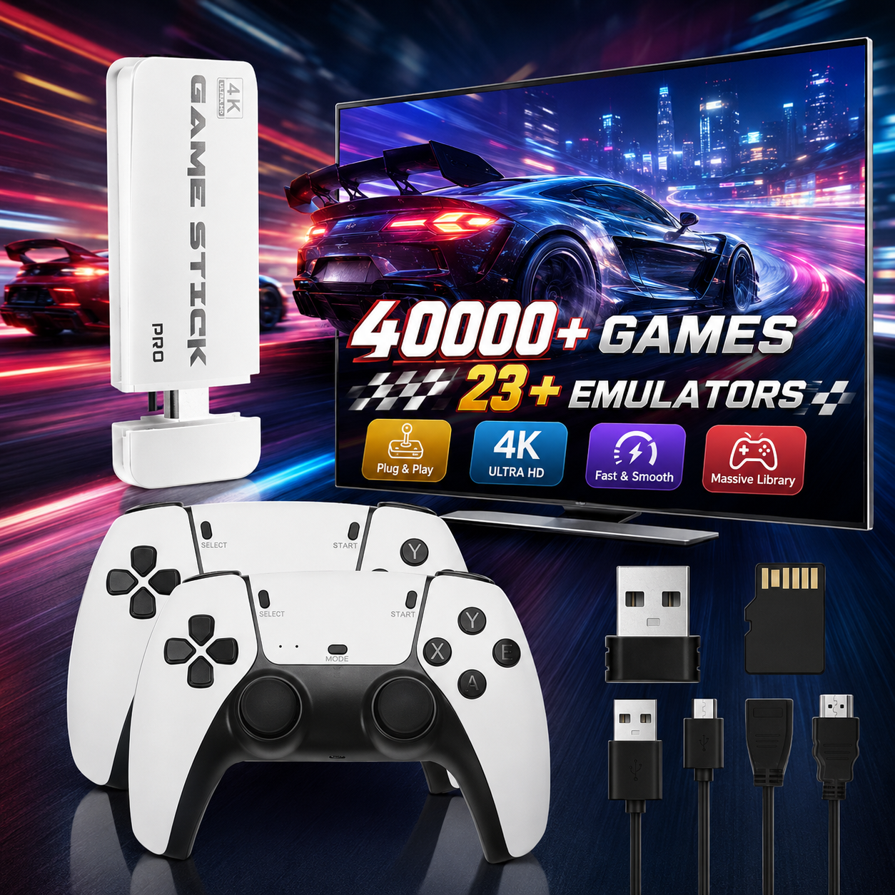 Gaming Console Stick - M15 Ultra Retro Game Console 64GB