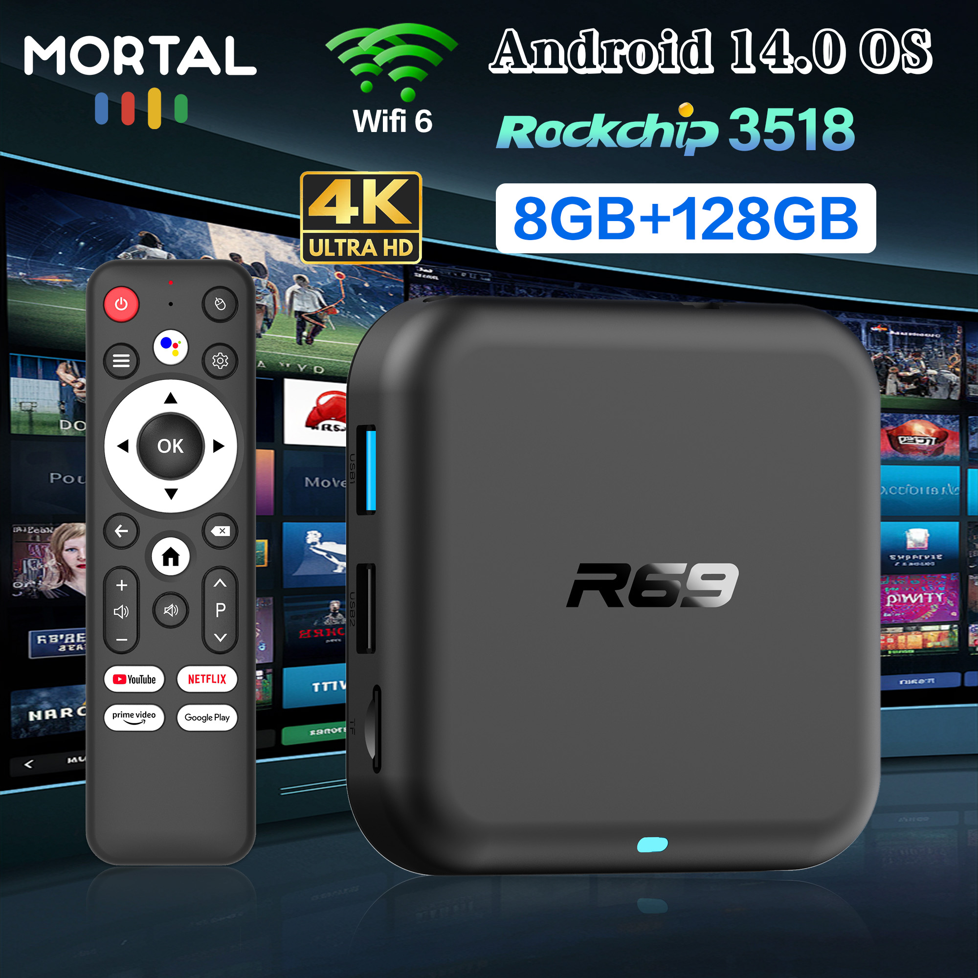 Smart TV Box Android 14.0 Goog - مراجعة Gaming Console Youtube وسعره