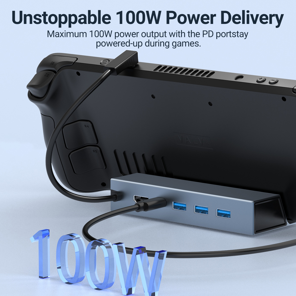 5 In 1 USB-C Game Hub Type-C C - مراجعة Gaming Console Steam Deck وسعره