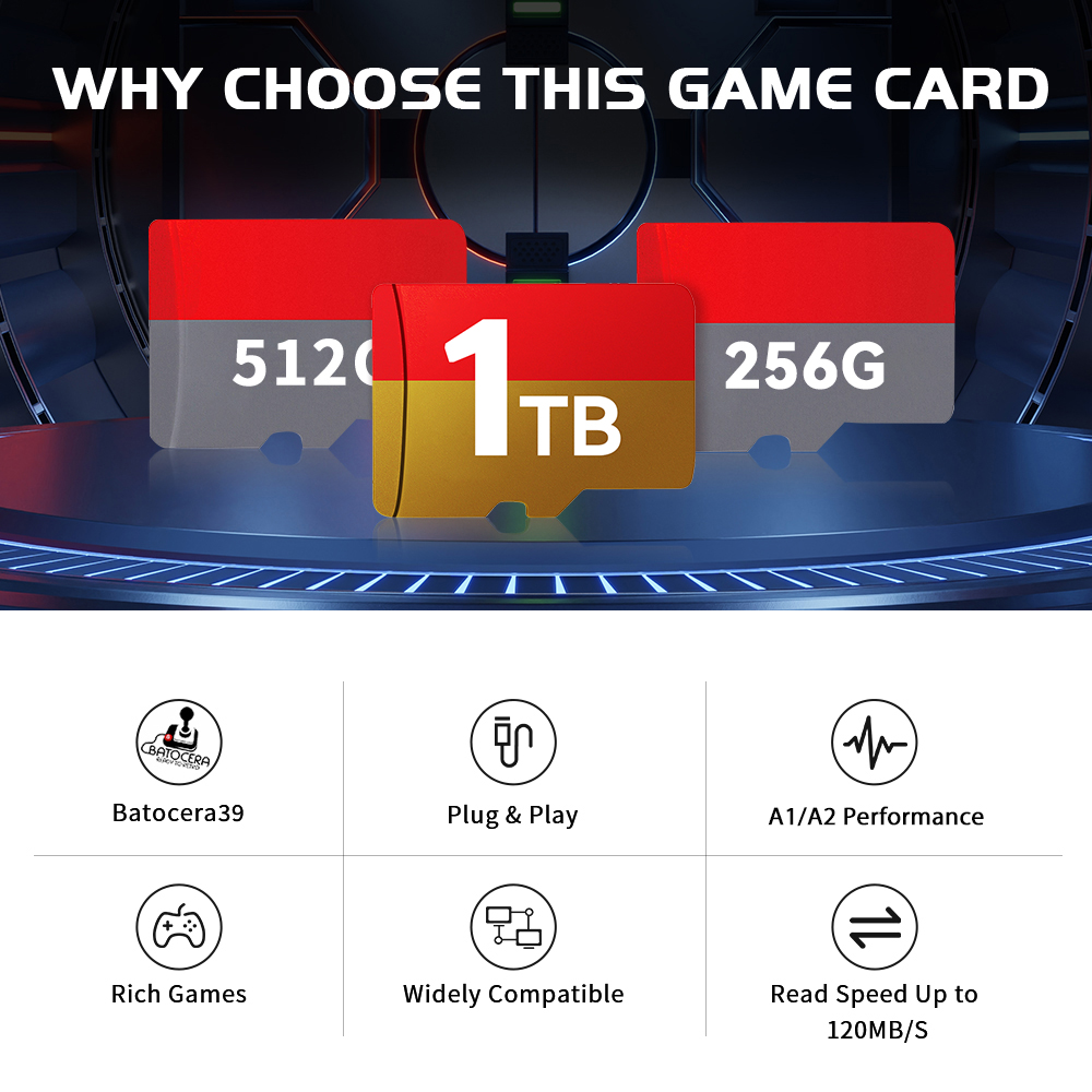 1TB Latest Batocera 39 OS TF G - مراجعة Gaming Console Steam Deck وسعره