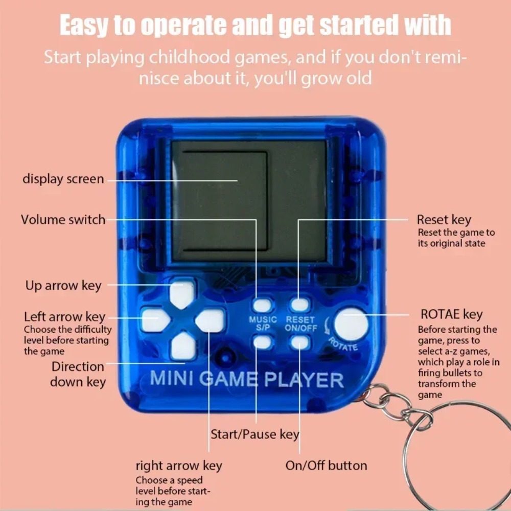 Portable Mini Pocket Classic G - مراجعة Gaming Console Keychain وسعره