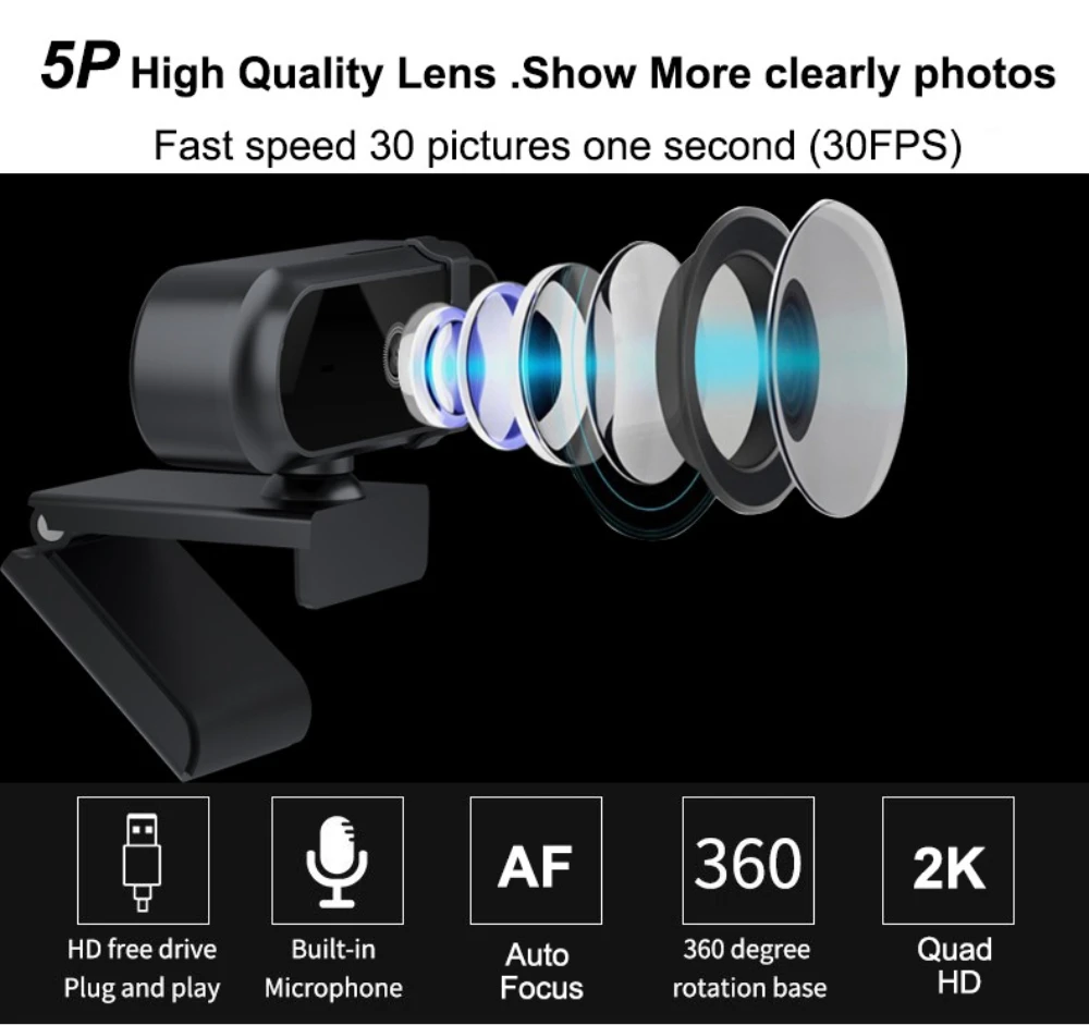 4K 2K Autofoucs Webcam 30fps F - مراجعة Gaming Console Youtube وسعره
