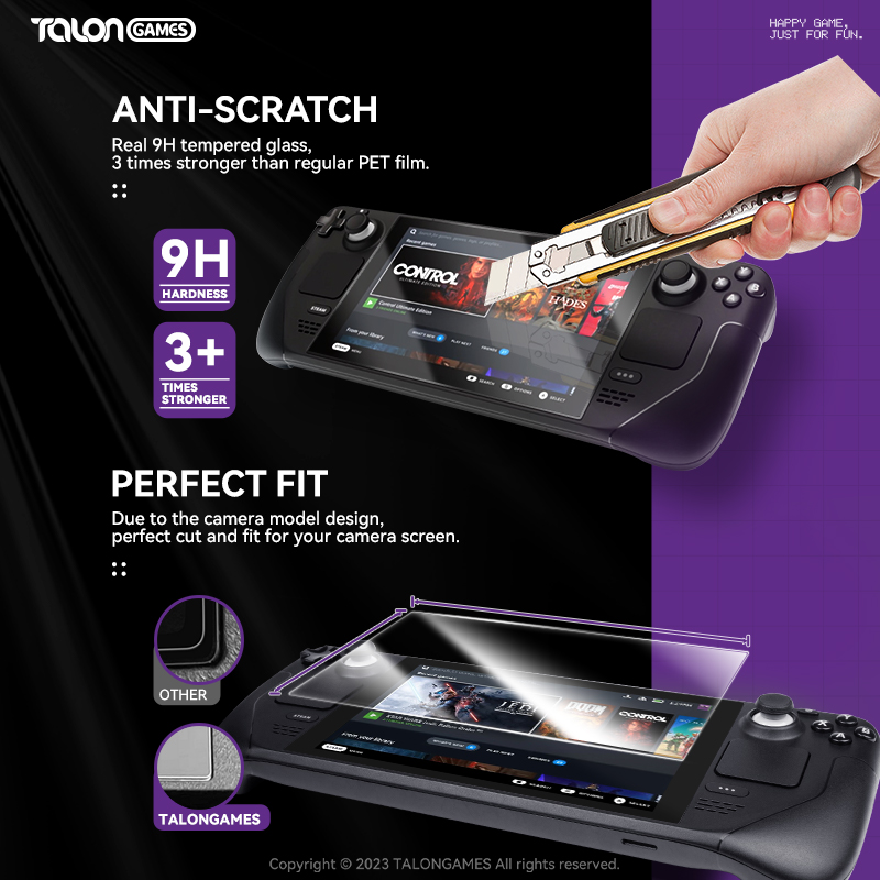 TALONGAMES 2Pcs 0.2mm Anti-Scr - مراجعة Gaming Console Steam Deck وسعره