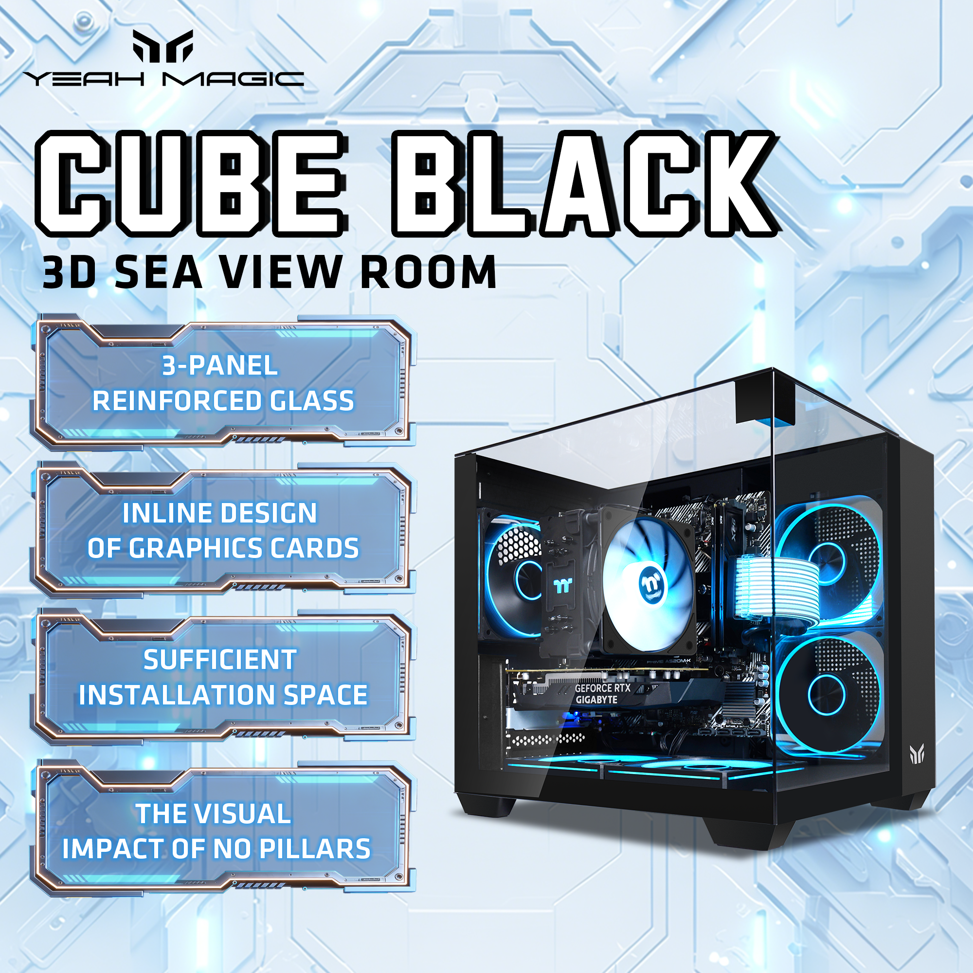 Yeah Magic Cube MATX High-Styl - مراجعة Gaming Console Table وسعره