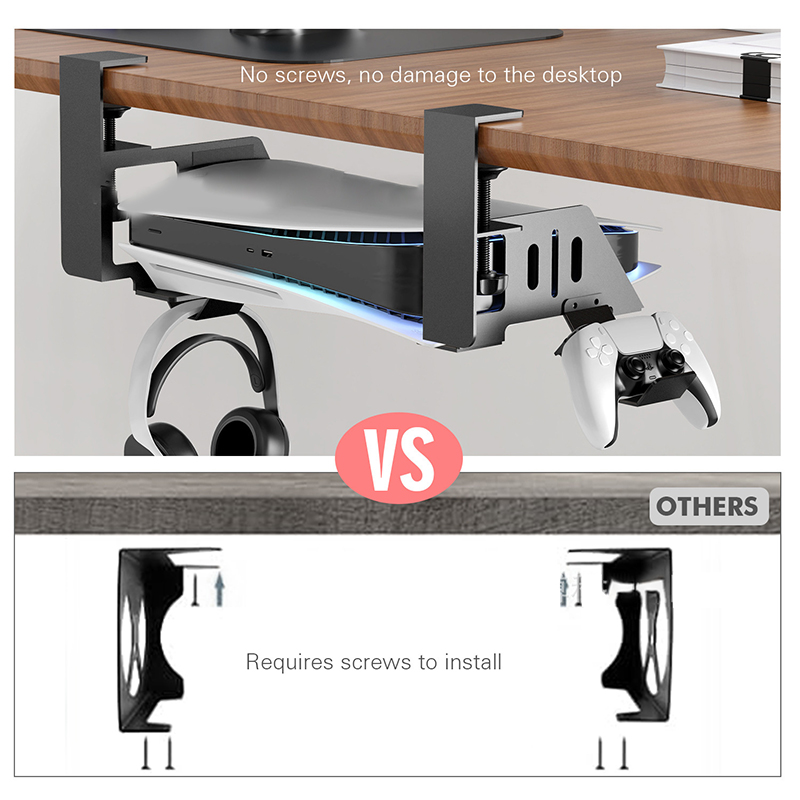 Under Table Hanging Holder For - مراجعة Gaming Console Table وسعره