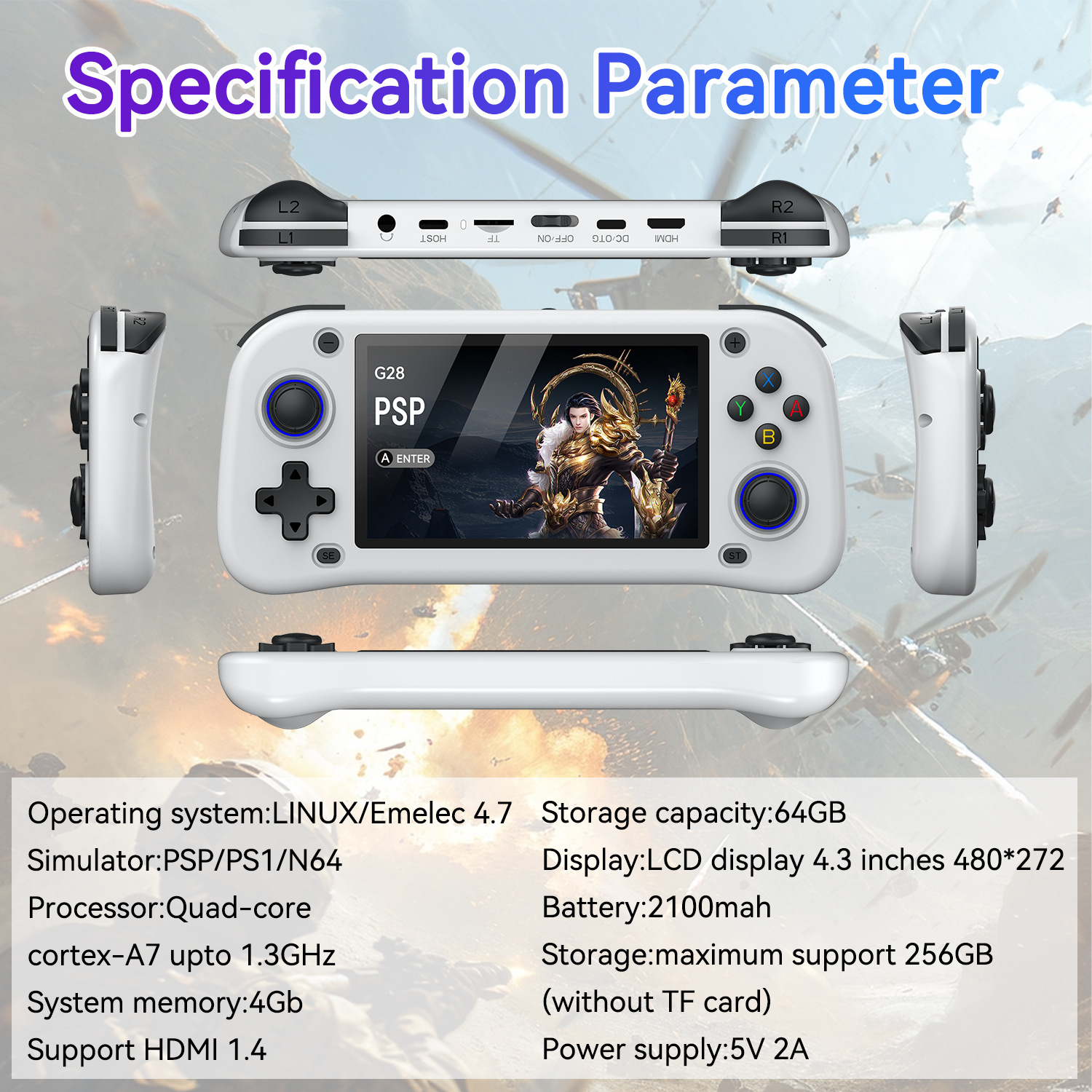 G28 game console 4.3-inch high - مراجعة Gaming Console Stick وسعره