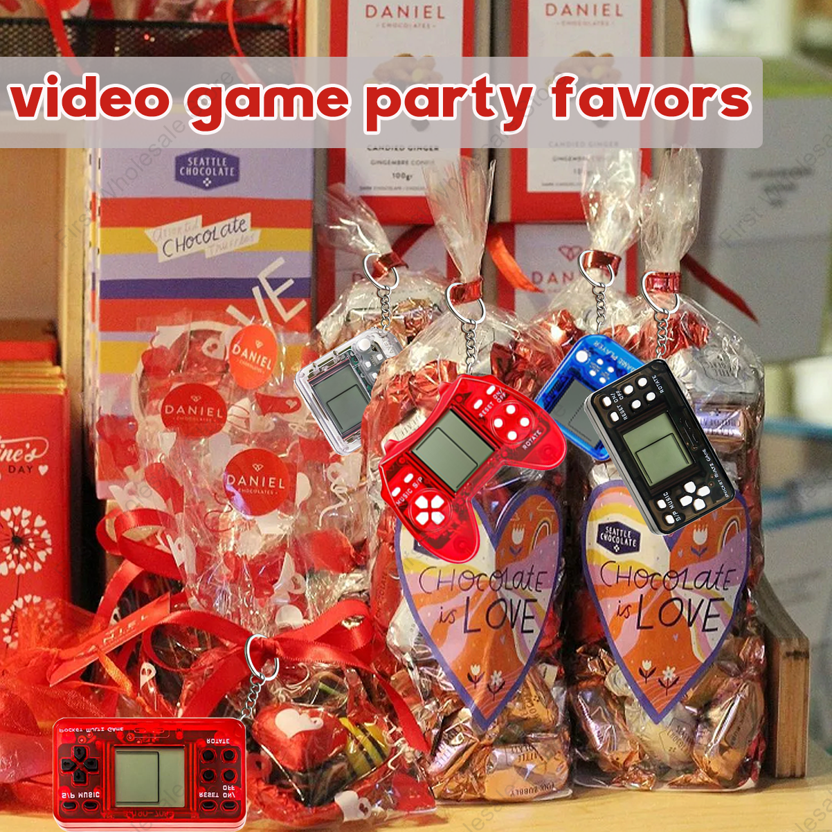 5-50Pcs Video Game Party Favor - مراجعة Gaming Console Keychain وسعره