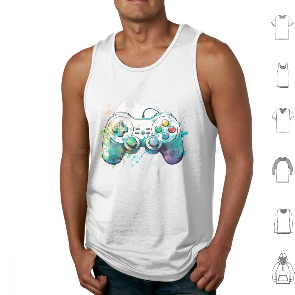 Watercolored Joystick Tank Top - مراجعة Gaming Console Stick وسعره