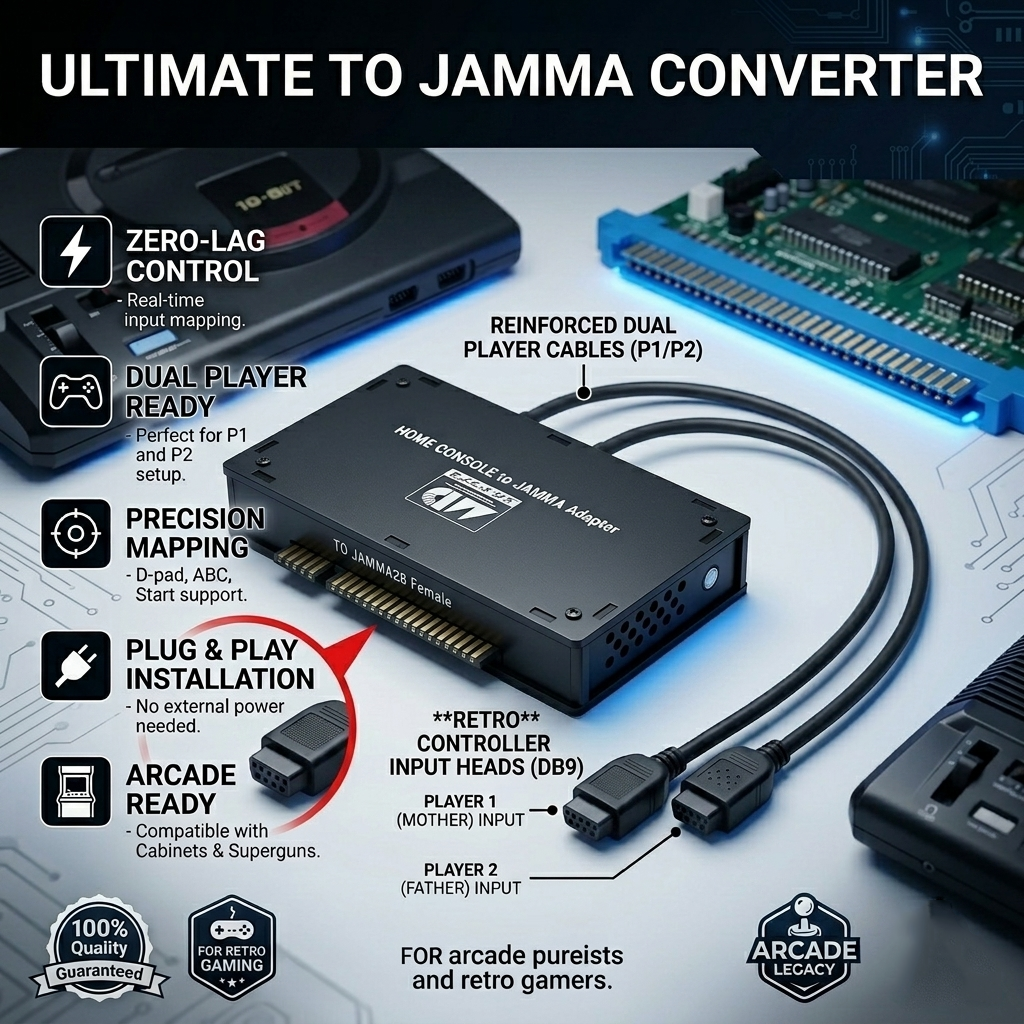 Mega Drive Genesis MD to JAMMA - مراجعة Gaming Console Genesis وسعره