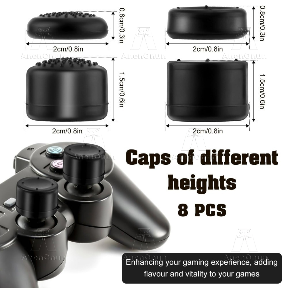 8PCS Thumb Grip Caps Controlle - مراجعة Gaming Console Tv Stick وسعره