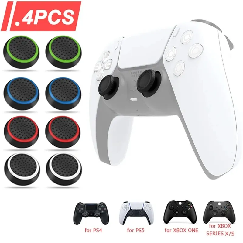 New 4Pcs Silicone Thumb Stick  - مراجعة Gaming Console Tv Stick وسعره