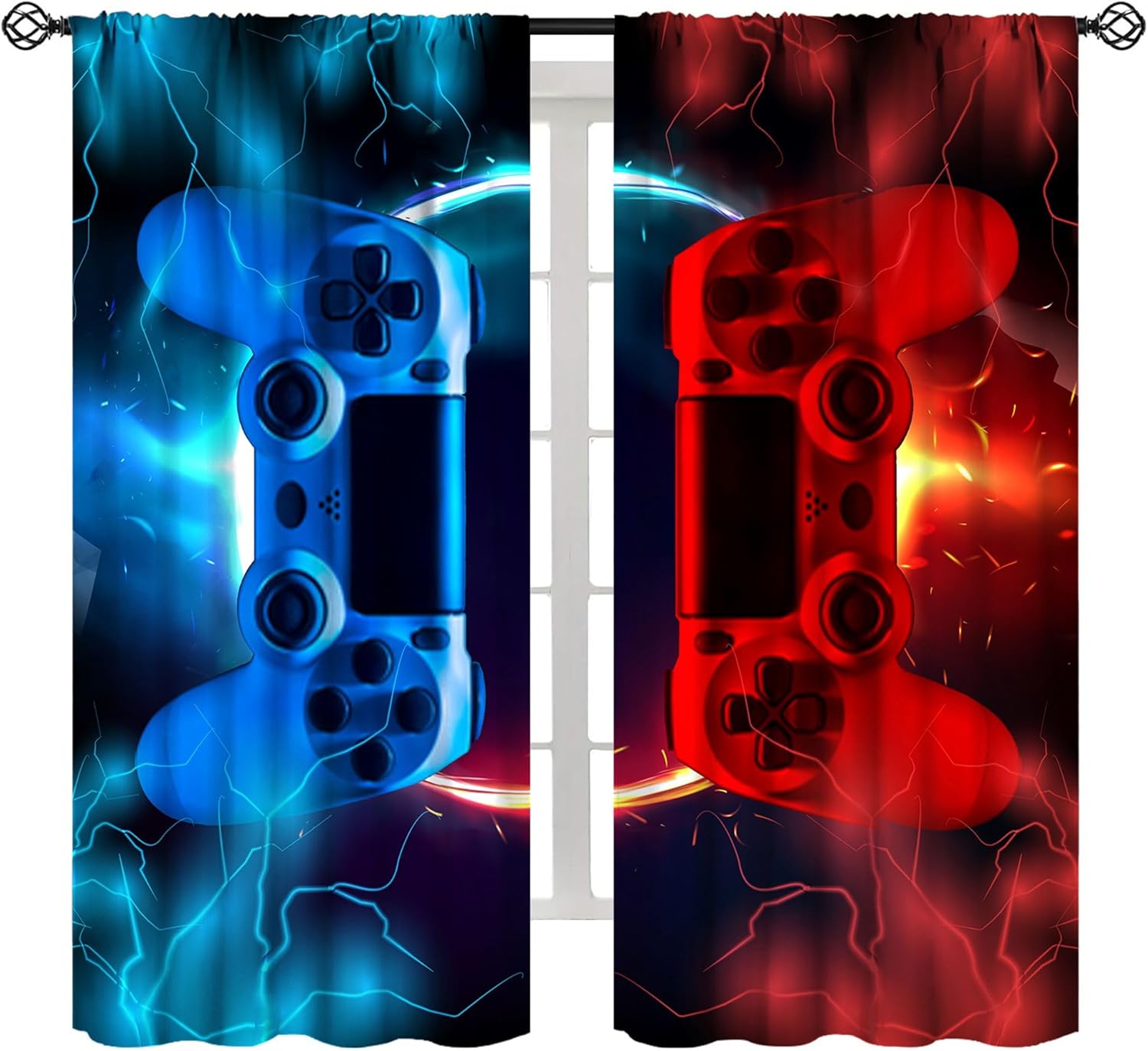 Gaming Curtain Blue Red Arcade - مراجعة Gaming Console Youtube وسعره