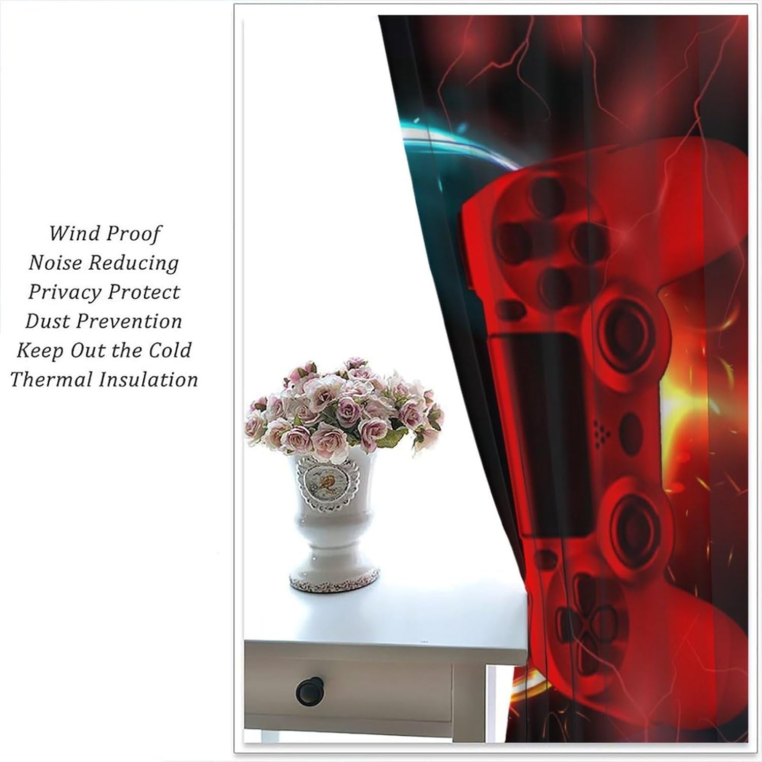 Gaming Curtain Blue Red Arcade - مراجعة Gaming Console Youtube وسعره
