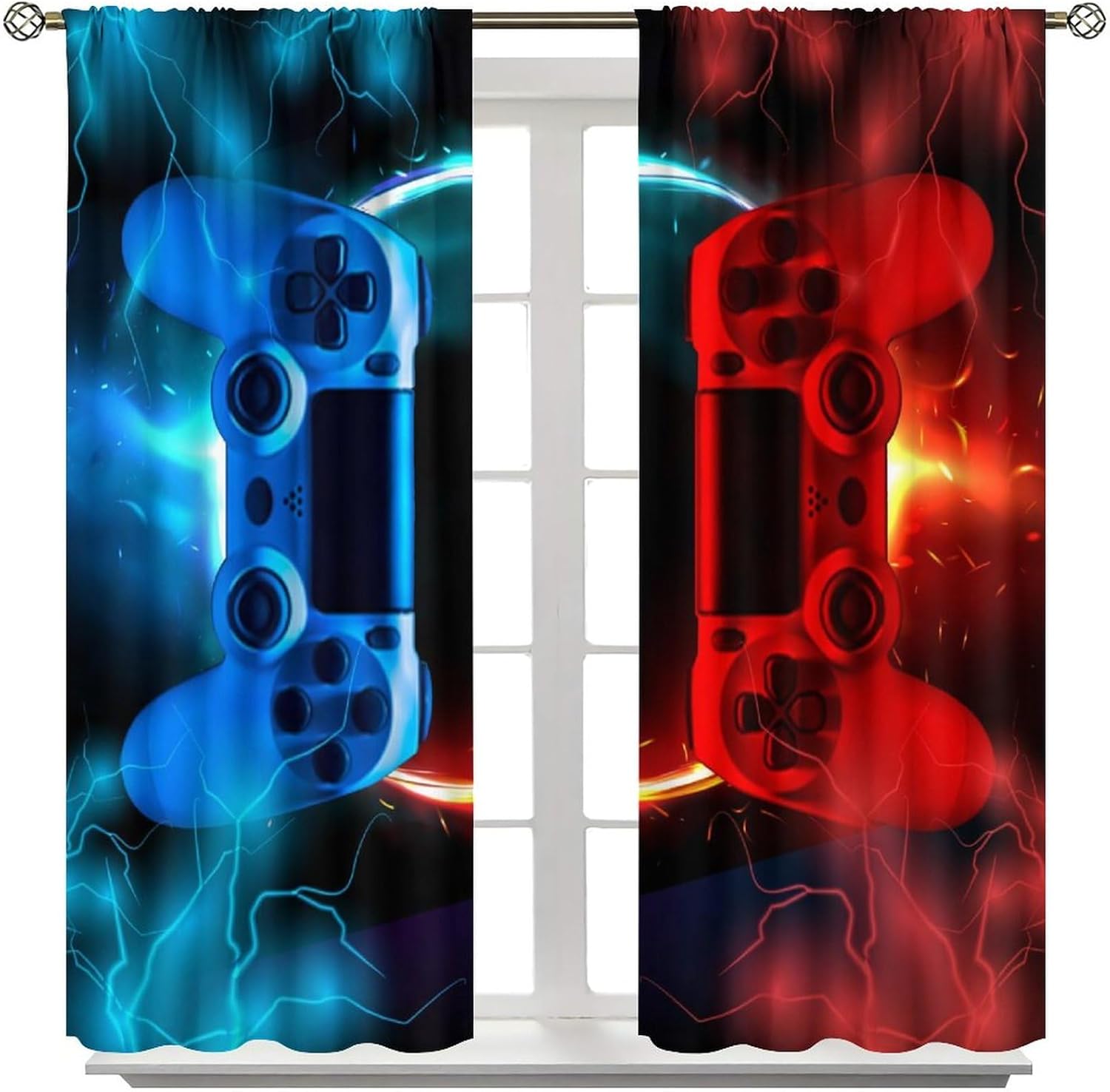Gaming Curtain Blue Red Arcade - مراجعة Gaming Console Youtube وسعره