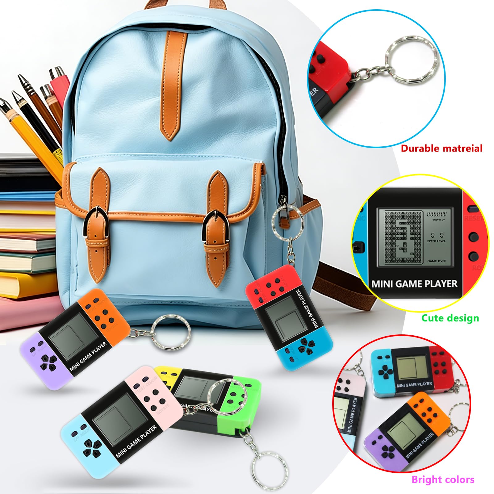 10-120pcs Kids Mini Handheld G - مراجعة Gaming Console Keychain وسعره